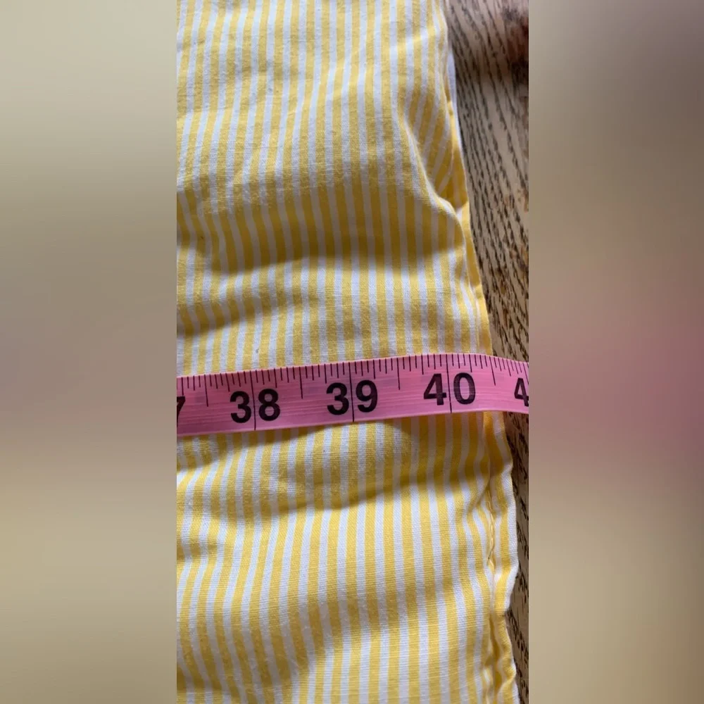 Vintage Nursery Aesthetic Triboro Baby Quilt Yellow Stripes W/Giraffe Style 6002
